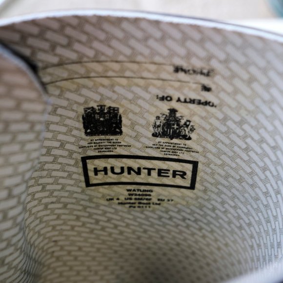 HUNTER Watling Black Lace-Up Rain Boots 6 - Picture 9 of 15